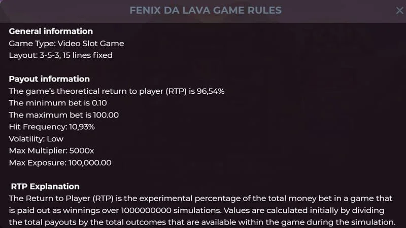 Fenix da Lava – fiksētie Mini, Minor, Major un Grand Jackpot